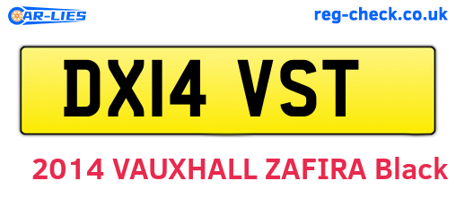 DX14VST are the vehicle registration plates.