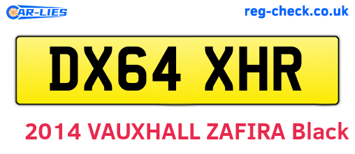DX64XHR are the vehicle registration plates.