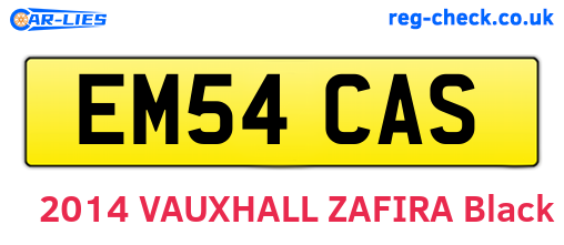EM54CAS are the vehicle registration plates.
