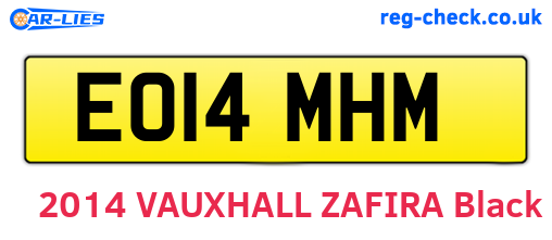 EO14MHM are the vehicle registration plates.