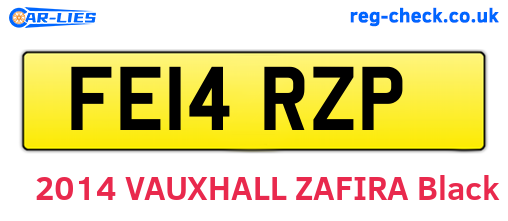 FE14RZP are the vehicle registration plates.