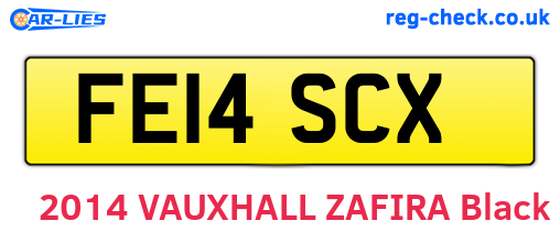 FE14SCX are the vehicle registration plates.
