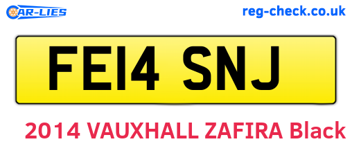 FE14SNJ are the vehicle registration plates.