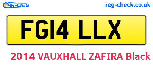 FG14LLX are the vehicle registration plates.