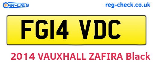 FG14VDC are the vehicle registration plates.