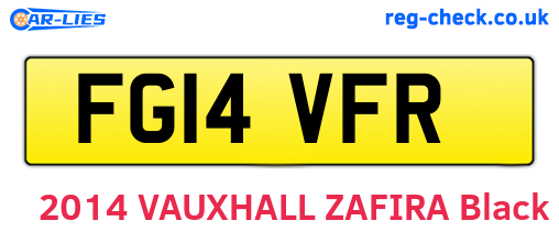 FG14VFR are the vehicle registration plates.