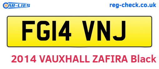FG14VNJ are the vehicle registration plates.