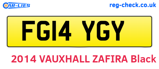 FG14YGY are the vehicle registration plates.