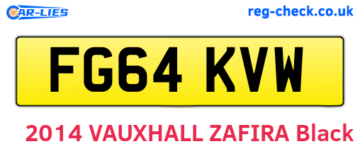 FG64KVW are the vehicle registration plates.