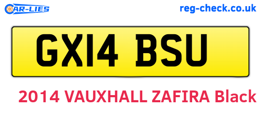 GX14BSU are the vehicle registration plates.