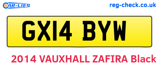 GX14BYW are the vehicle registration plates.