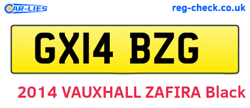 GX14BZG are the vehicle registration plates.