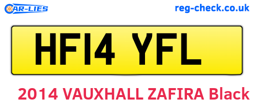 HF14YFL are the vehicle registration plates.