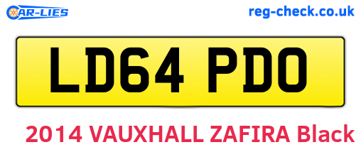 LD64PDO are the vehicle registration plates.