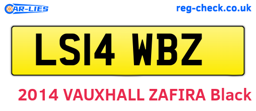 LS14WBZ are the vehicle registration plates.