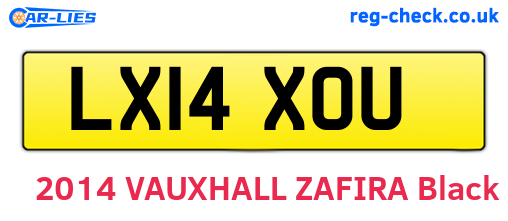LX14XOU are the vehicle registration plates.