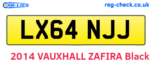 LX64NJJ are the vehicle registration plates.