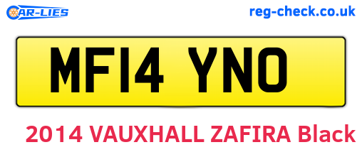MF14YNO are the vehicle registration plates.