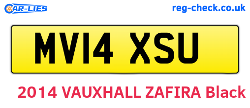 MV14XSU are the vehicle registration plates.