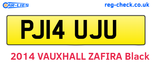 PJ14UJU are the vehicle registration plates.