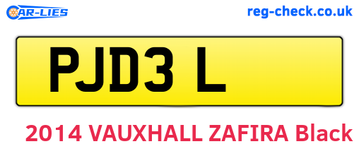 PJD3L are the vehicle registration plates.