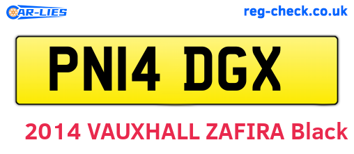 PN14DGX are the vehicle registration plates.