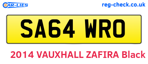SA64WRO are the vehicle registration plates.