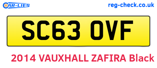 SC63OVF are the vehicle registration plates.