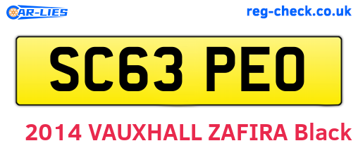 SC63PEO are the vehicle registration plates.