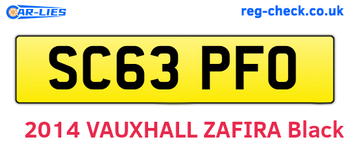 SC63PFO are the vehicle registration plates.