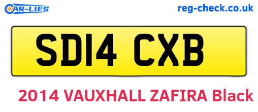 SD14CXB are the vehicle registration plates.