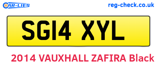 SG14XYL are the vehicle registration plates.