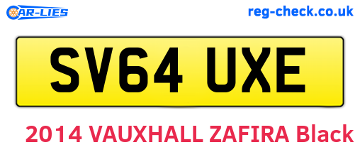 SV64UXE are the vehicle registration plates.
