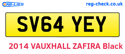 SV64YEY are the vehicle registration plates.