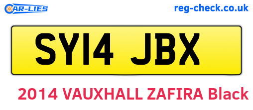 SY14JBX are the vehicle registration plates.