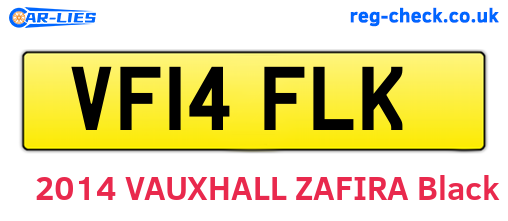 VF14FLK are the vehicle registration plates.