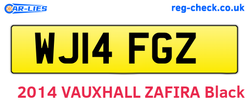 WJ14FGZ are the vehicle registration plates.