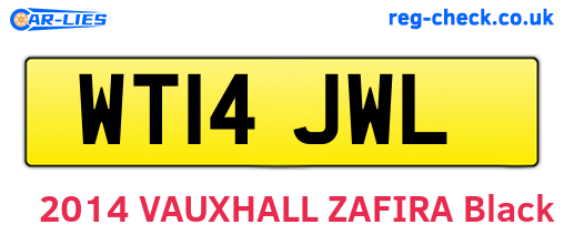 WT14JWL are the vehicle registration plates.