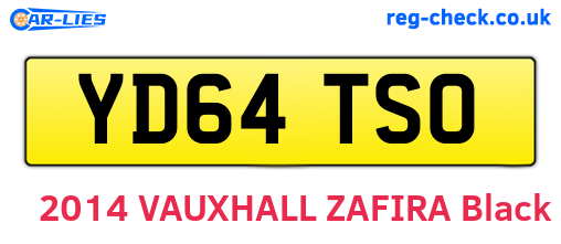 YD64TSO are the vehicle registration plates.