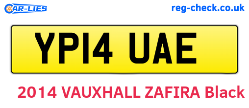 YP14UAE are the vehicle registration plates.
