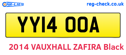 YY14OOA are the vehicle registration plates.