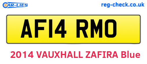 AF14RMO are the vehicle registration plates.