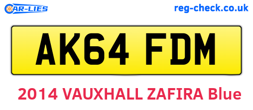 AK64FDM are the vehicle registration plates.