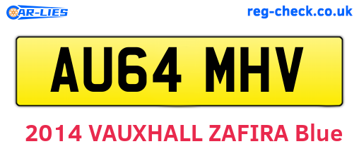 AU64MHV are the vehicle registration plates.