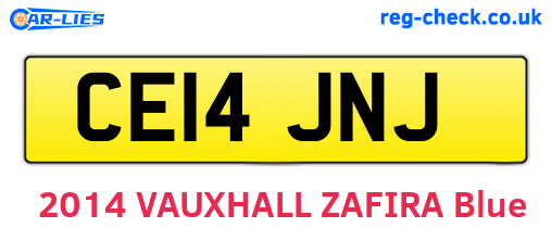 CE14JNJ are the vehicle registration plates.