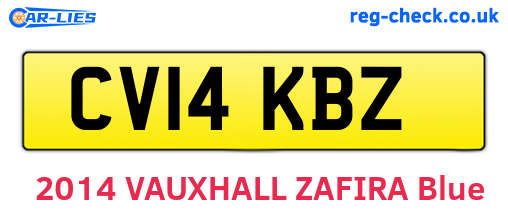 CV14KBZ are the vehicle registration plates.