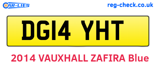 DG14YHT are the vehicle registration plates.