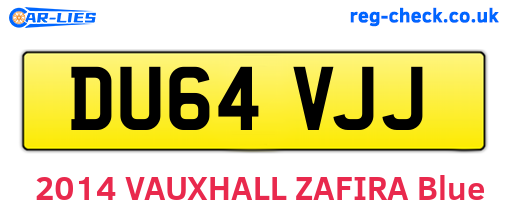 DU64VJJ are the vehicle registration plates.