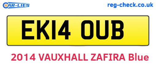 EK14OUB are the vehicle registration plates.