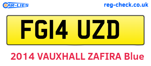 FG14UZD are the vehicle registration plates.
